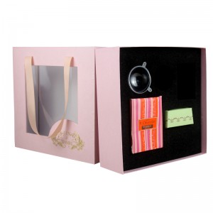 Elegance Tote Box Visualizza il set completo di alimenti per tè regalo con confezione regalo a mano